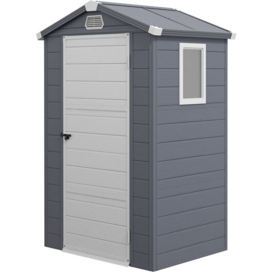 4 x 3ft Garden Shed Storage with Foundation Kit and Vents 4 x 3ft - Outsunny