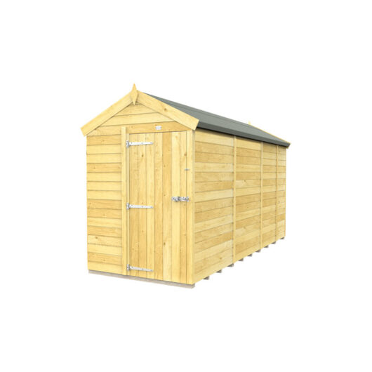 5 x 13 Feet Apex Shed - Single Door Without Windows - Wood - L387 x W147 x H217 cm