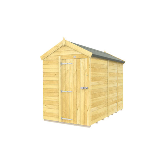 5 x 9 Feet Apex Shed - Single Door Without Windows - Wood - L272 x W147 x H217 cm