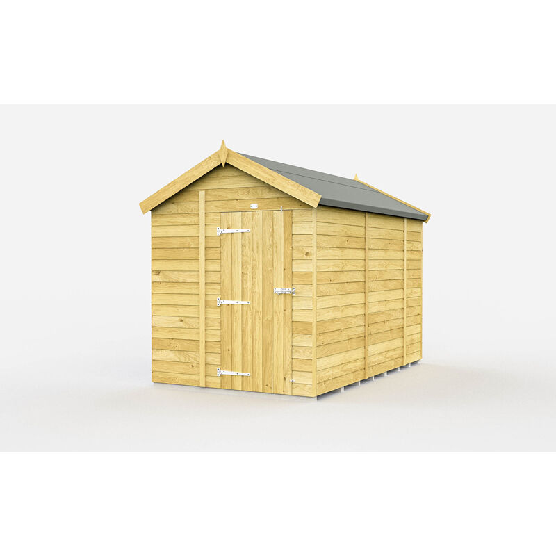 6 x 10 Feet Apex Shed - Single Door Without Windows - Wood - L302 x W175 x H217 cm