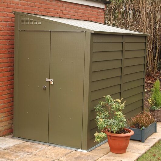 9' x 4' Trimetals Titan 940 Premium Pent Metal Lean To Shed (2.63m x 1.31m)