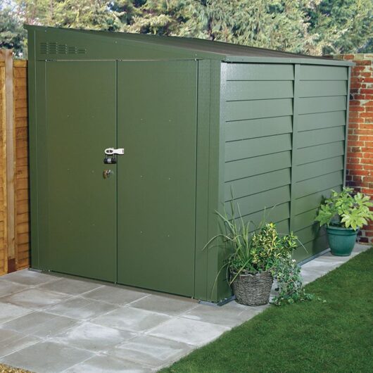 9' x 6' Trimetals Premium Titan 960 Pent Metal Shed (2.63m x 1.76m)