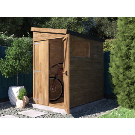 Dunster House Ltd. - Dunster House Garden Shed 1.2 m x 1.8m Wooden Outdoor Storage Window Overlord Pent Roof
