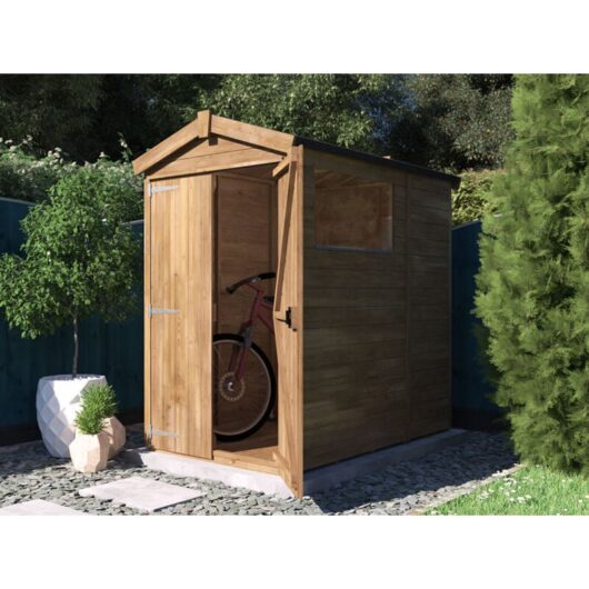 Dunster House Ltd. - Dunster House Garden Shed 1.2m x 1.8m Heavy Duty Wooden Outdoor Storage Overlord Apex with Window
