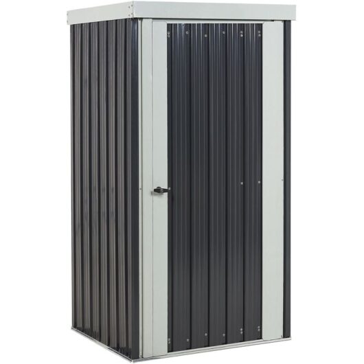 Galavnized Steel Garden Shed Storage for Tools Equipment 180 cm Grey Umbria