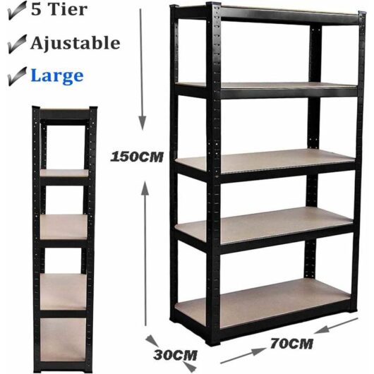 Garage Shed 5 Tier Racking Storage Shelving Units Boltless Standard Shelves uk