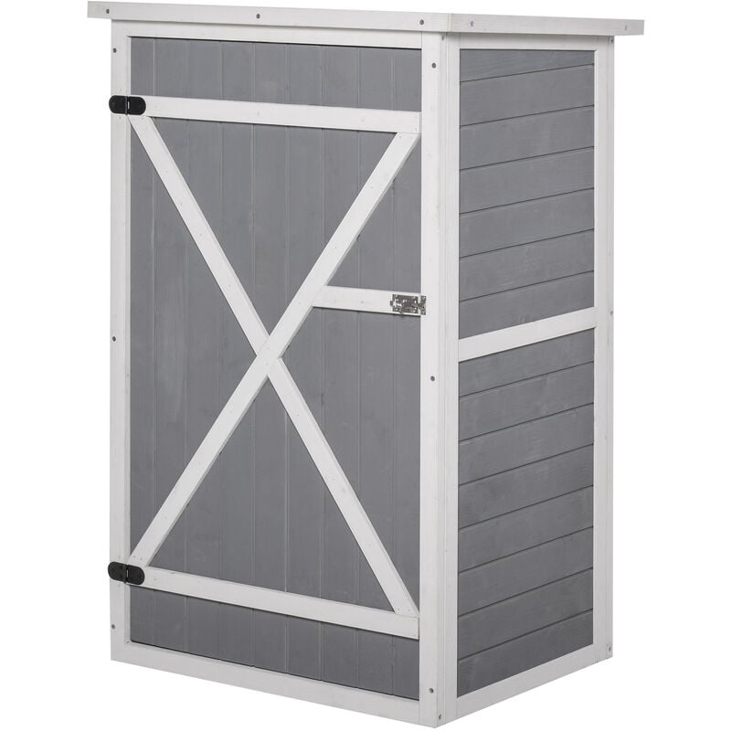Garden Shed Outdoor Tool Storage w/ 2 Shelve Grey - Outsunny