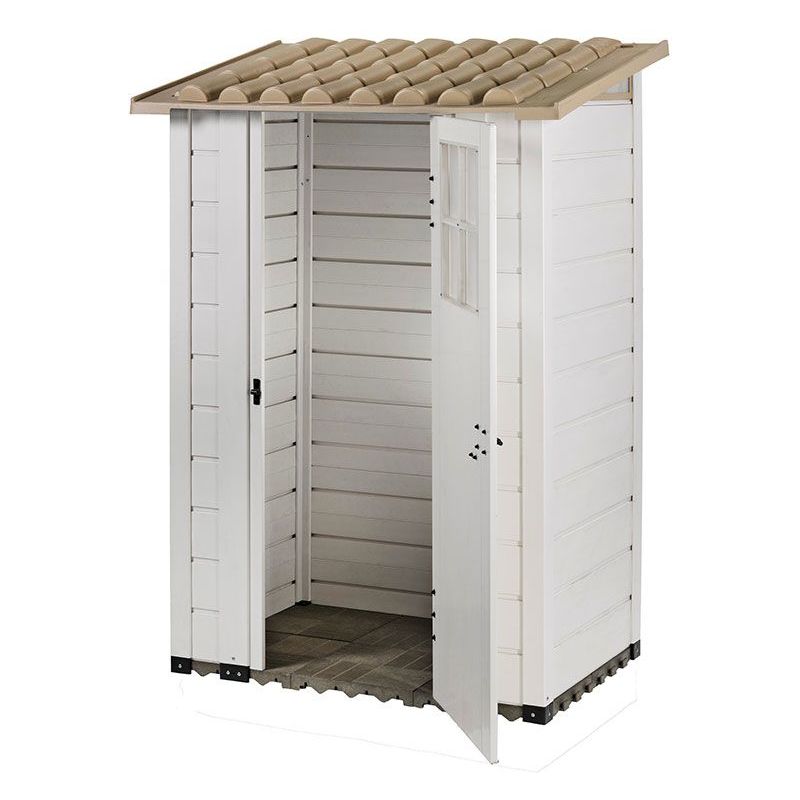 Garofalo - Tuscany Evo 4' x 2'6' 100 Plastic Garden Storage Shed Single door