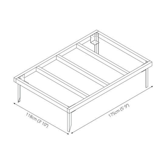 Mercia 3' 10" x 5' 8" Building Base - Classic Pressure Treated