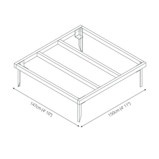 Mercia 4' 11" x 4' 9" Building Base - Classic Pressure Treated
