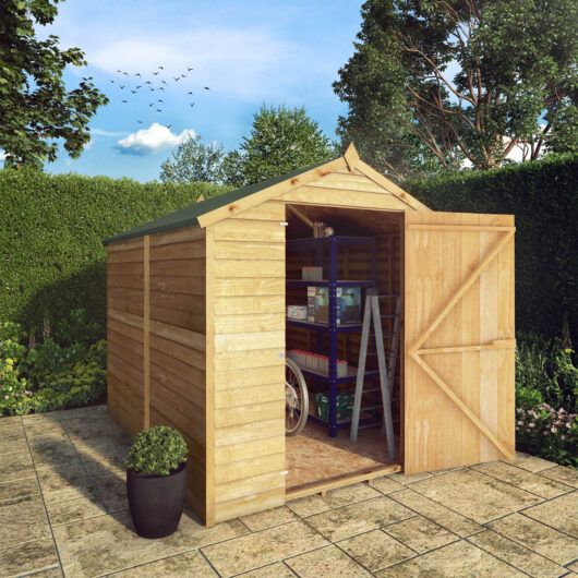 Mercia 8 X 6Ft Overlap Apex Windowless Shed Single Door