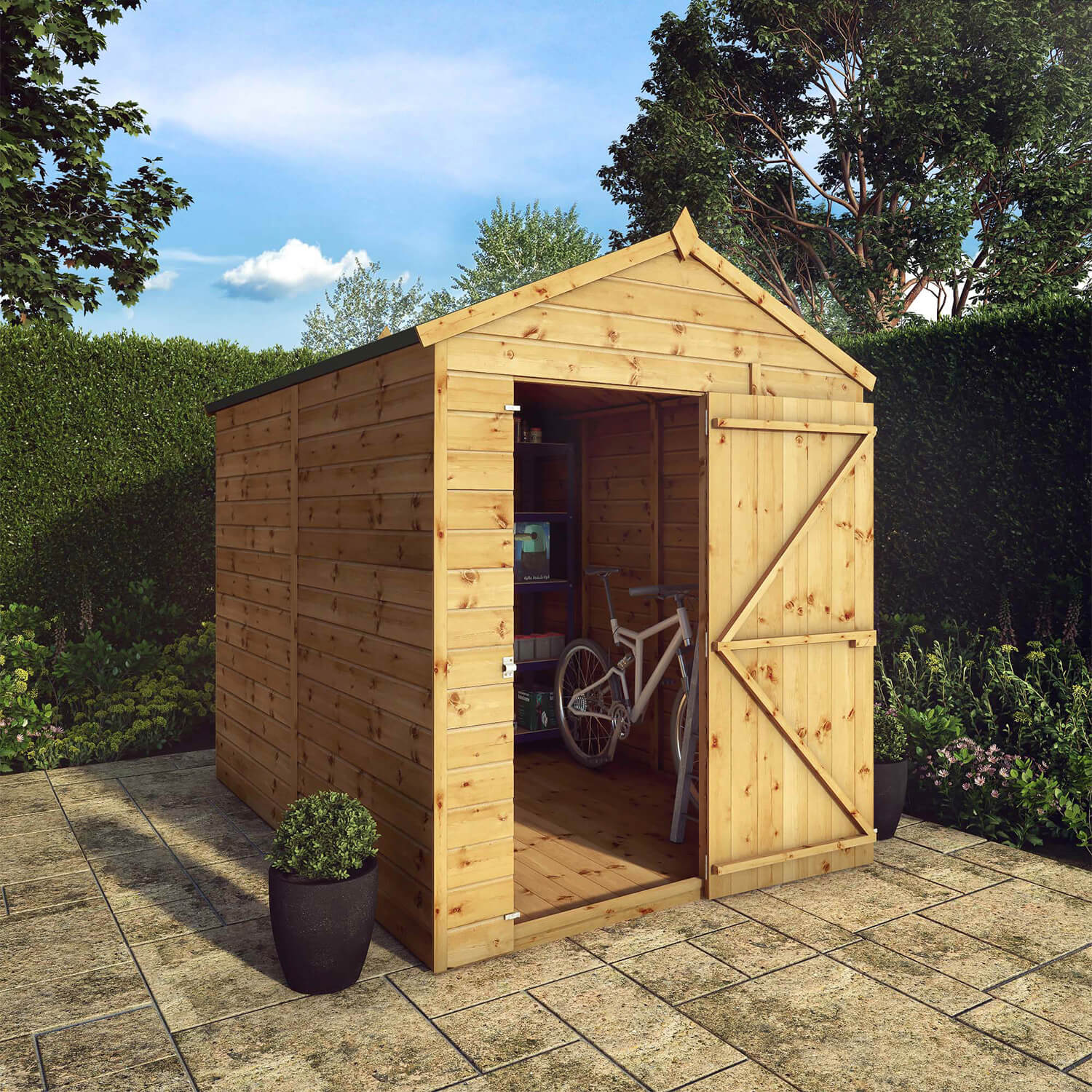 Mercia 8 X 6Ft Shiplap Apex Windowless Shed