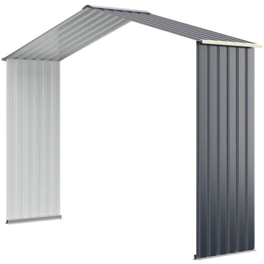 Outdoor Storage Shed Extension Kit for 203 cm Shed Width Increased Storage Space