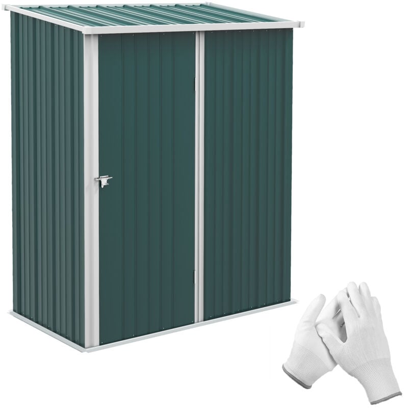 Outdoor Storage Shed Steel Garden Shed w/ Lockable Door for Backyard Green - Outsunny
