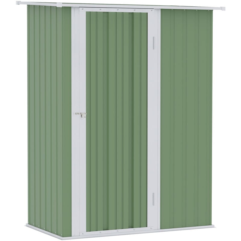 Outdoor Storage Shed Steel Garden Shed with Lockable Door Green - Outsunny