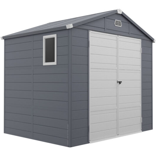 Outsunny 4 x 3ft Garden Shed Storage with Foundation Kit and Vents 8 x 6ft