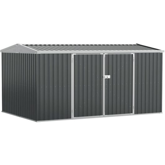 Outsunny - Outdoor Garden Storage Shed Steel Tool Storage Box for Backyard Grey