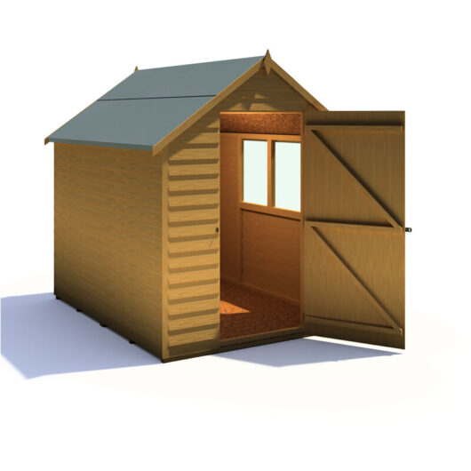 Overlap 7 x 5 Shed Single Door