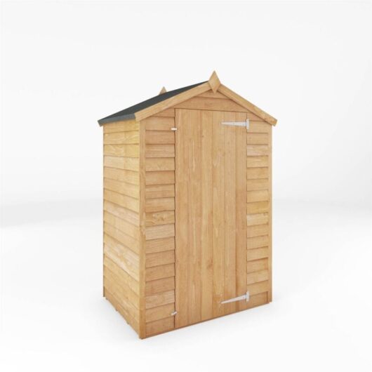 Overlap Apex Windowless Wooden Garden Storage Shed - 3 x 4 - Waltons