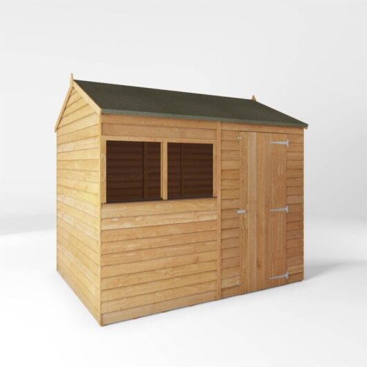 Overlap Reverse Apex Wooden Garden Storage Shed - 8 x 6 - Waltons