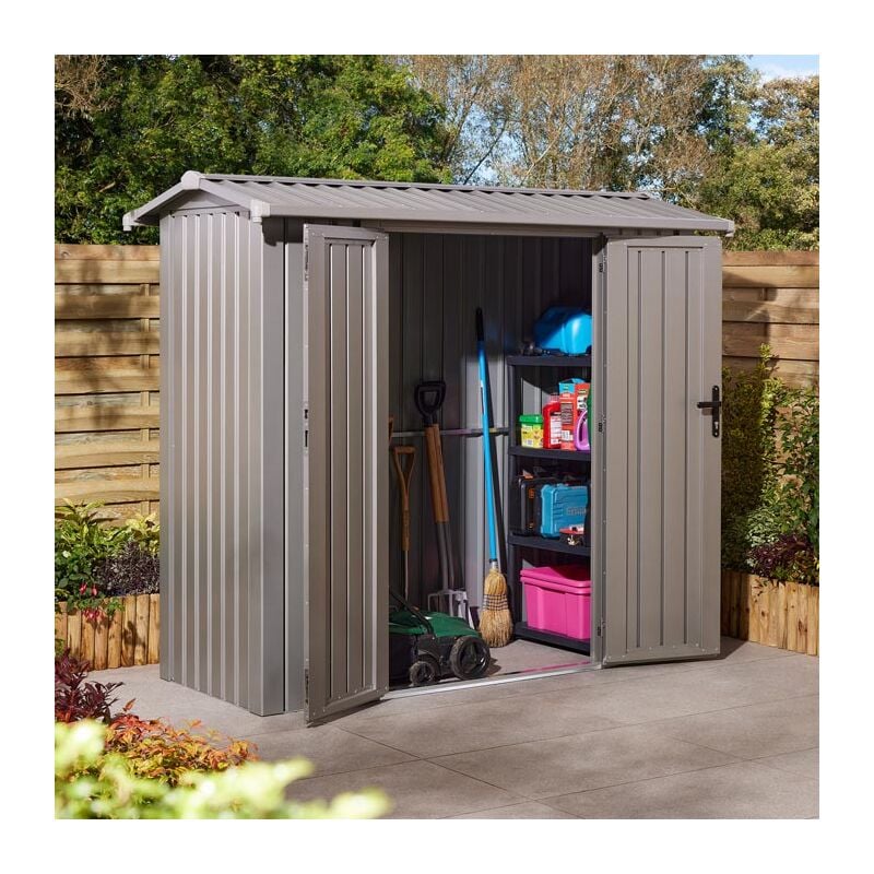 Rowlinson Brentvale 8x4 Premium Apex Metal Shed with Foundation Kit