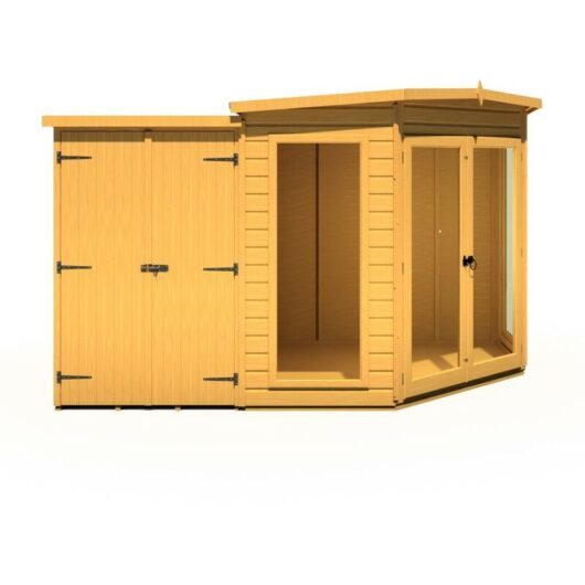 Shire - Barclay 7 x 11 Feet with Side Shed - L127.4 x W217.5 x H190.3 cm