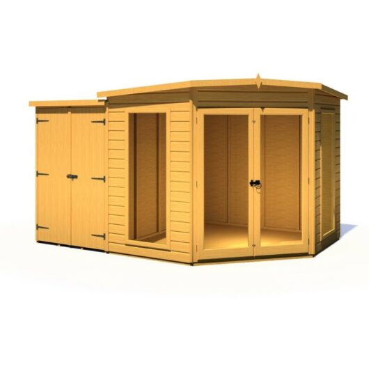 Shire - Barclay 8 x 12 Feet with Side Shed - L127.4 x W237.3 x H190.2 cm