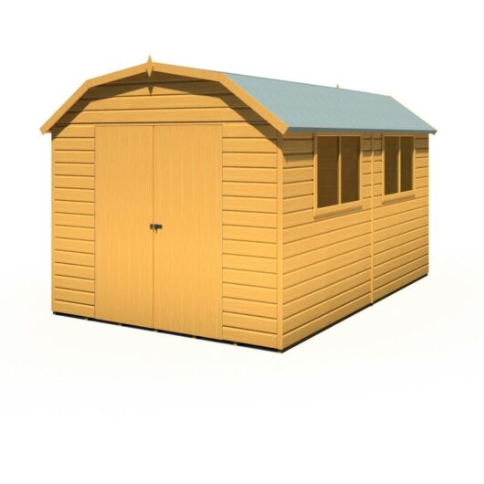 Shire - Barn 12x8 dd Premium Sheds - L257.4 x W371.4 x H225.6 cm