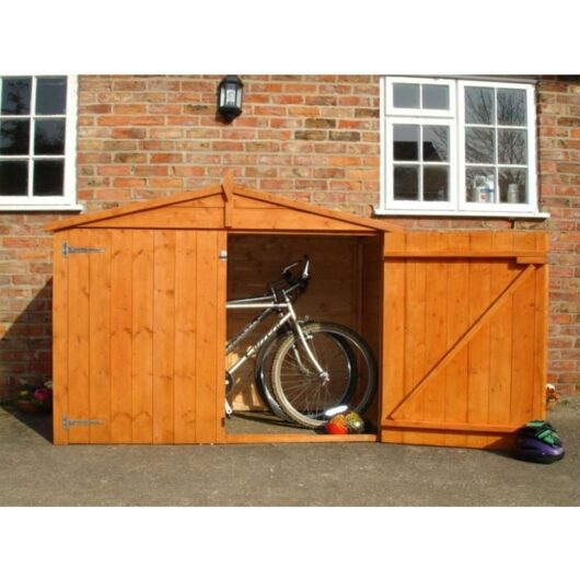 Shire - Bike Store Apex Shiplap Garden Bicycle Shed with floor