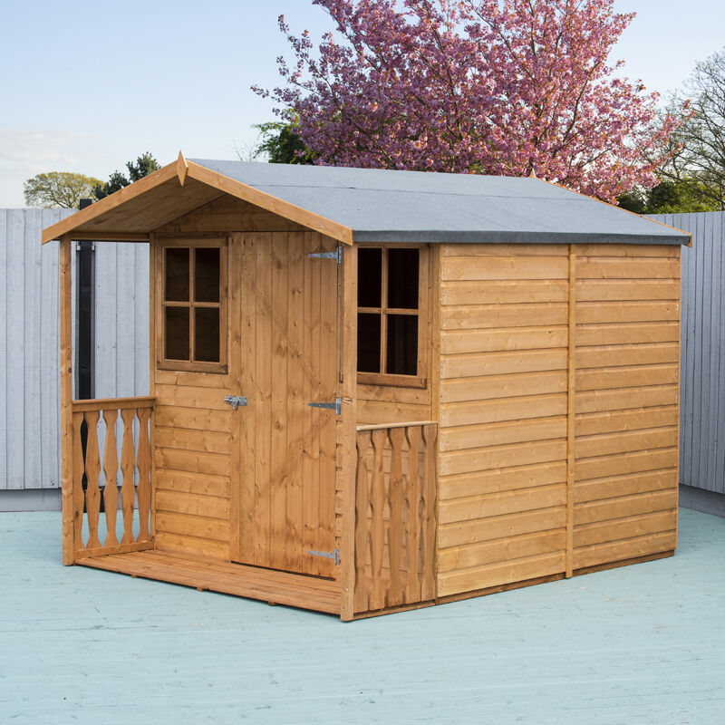 Shire - Casita + Verandah Tongue and Groove Garden Shed Workshop Approx 7 x 9 Feet