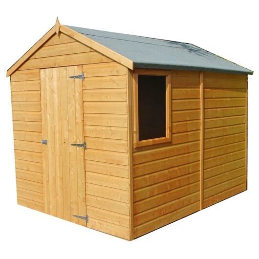 Shire - Durham Single Door Tongue and Groove Garden Shed Workshop Approx 8 x 6 Feet