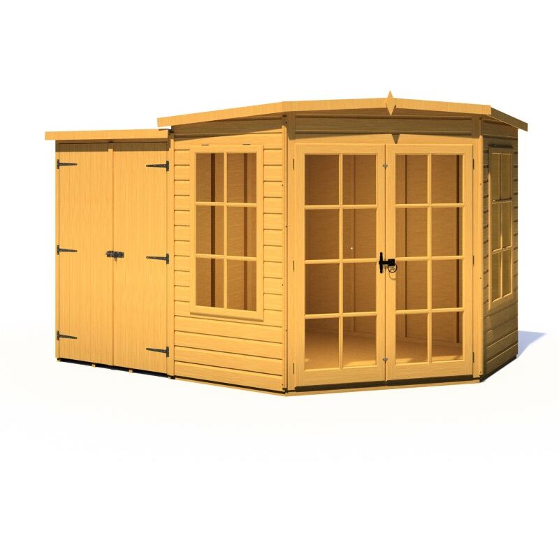 Shire - Hampton 7 x 11 Feet with Side Shed - L127.4 x W217.3 x H190.3 cm
