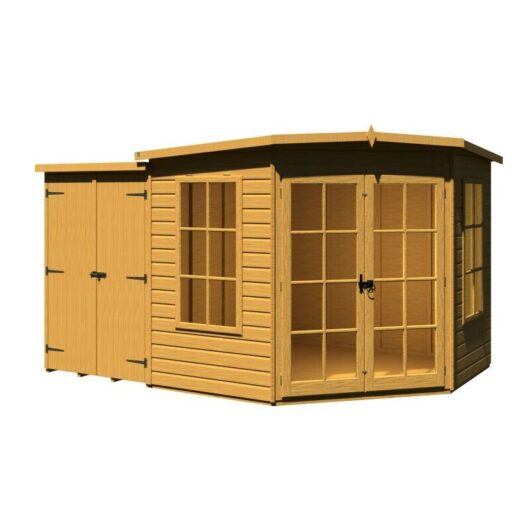 Shire - Hampton 8 x 11 Feet with Side Shed - L127.4 x W237.3 x H190.2 cm