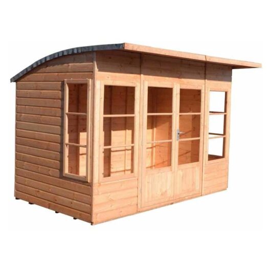 Shire - Orchid 10 x 6 Feet Double Door with Two Fixed and Two Opening Windows Dip Treated Summerhouse