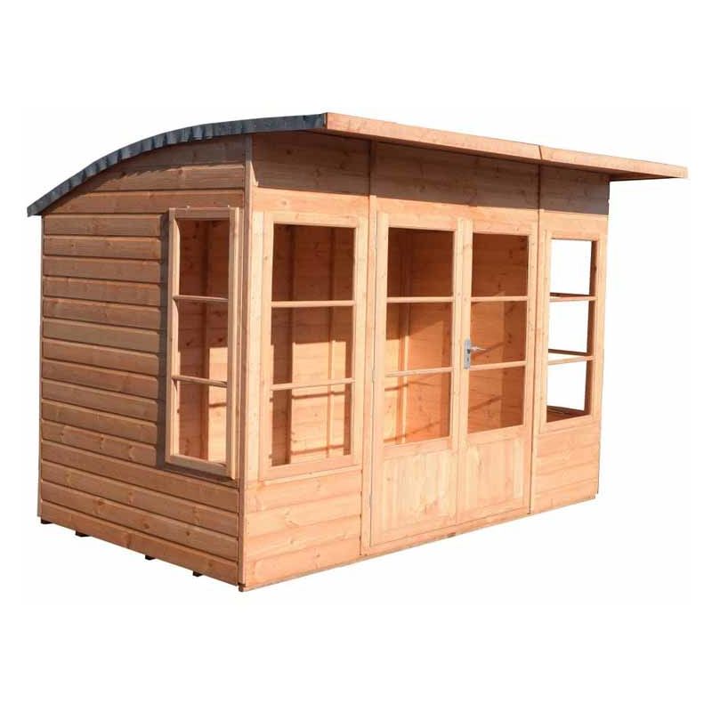 Shire - Orchid 10 x 6 Feet Double Door with Two Fixed and Two Opening Windows Dip Treated Summerhouse