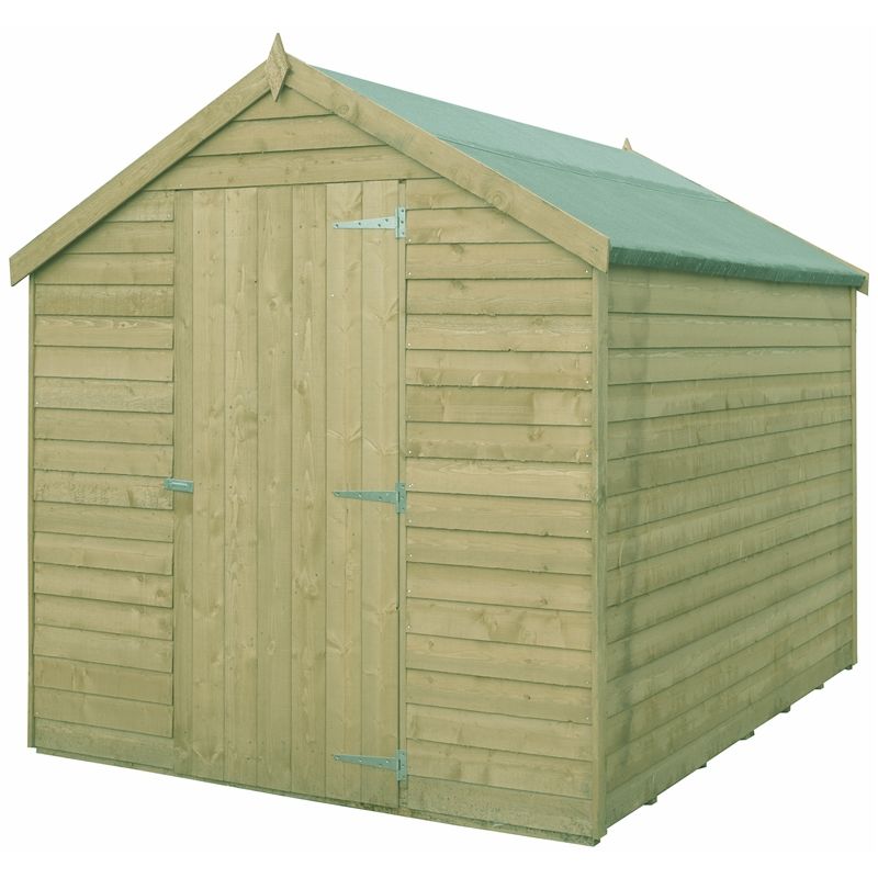 Shire - Overlap 7 x 5 Feet Pressure Treated Value Range Shed Single Door