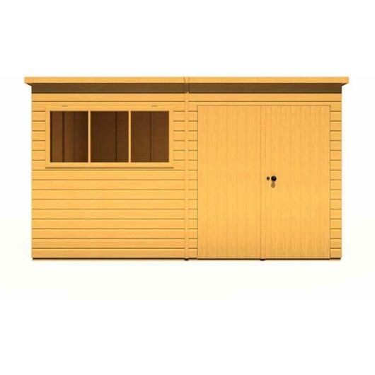 Shire - Ranger 12 x 10 Feet Double Door Shed - L317 x W373.8 x H213.9 cm