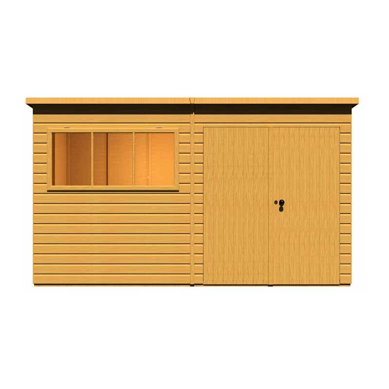Shire - Ranger 12 x 6 Feet Double Door Shed - L196.7 x W373.8 x H213.9 cm