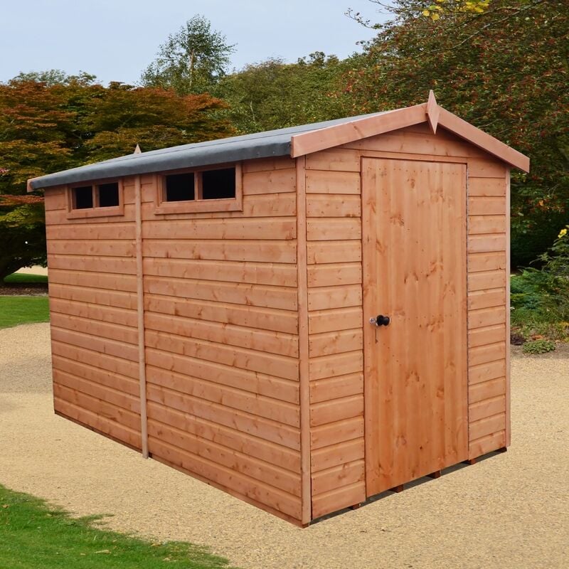 Shire - Security Apex Handmade Garden Shed Approx 10 x 8 Feet
