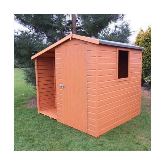 Shire - Shed and Log Store 7 x 6 Feet Dip Treated Single Door with One Opening Window