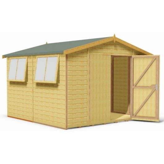 Shire - Workspace dd Tongue and Groove Garden Shed Workshop Approx 10 x 10 Feet