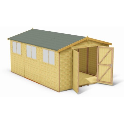 Shire - Workspace dd Tongue and Groove Garden Shed Workshop Approx 10 x 15 Feet