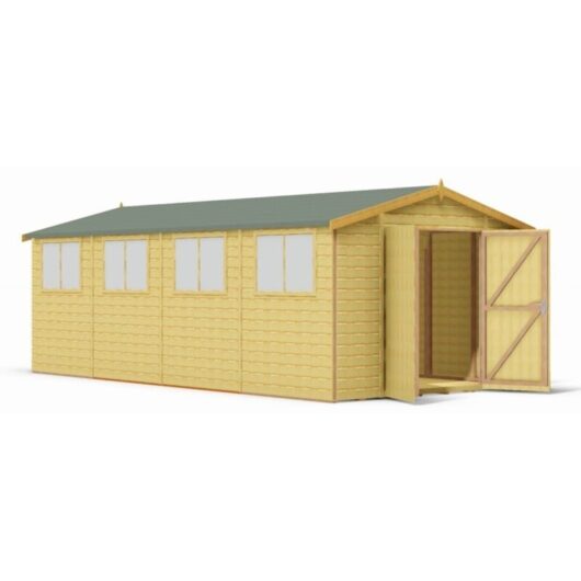 Shire - Workspace dd Tongue and Groove Garden Shed Workshop Approx 10 x 20 Feet