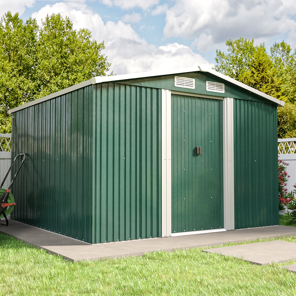Steel Garden Storage Shed with Gabled Roof Top