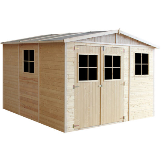 Timbela - Wooden Garden Shed- Apex Shiplap Wooden Shed 11x10 ft/9m2 - Sheds and Outdoor Storage - Wooden garden storage shed, 17 mm planks - Bike