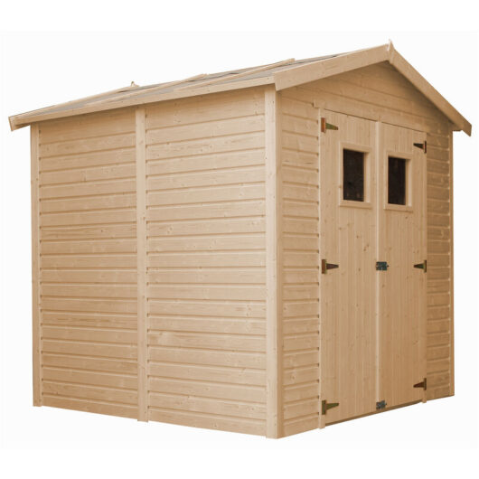 Timbela - Wooden Garden Shed - Outdoor Storage with Windows - W8ft x L7ft x H7ft Timber Shiplap Shed - Garden Workshop - Bike, Tool Shed Storage M351