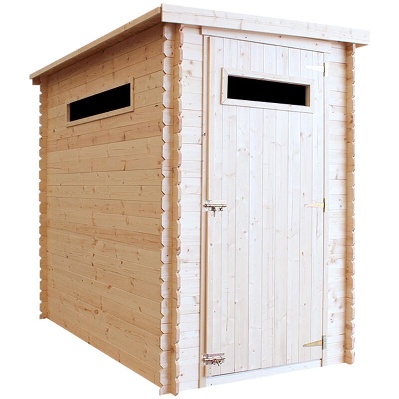 Timbela - Wooden Garden Shed- Pent Shiplap Wooden Shed 5 x 8 ft/2.63 m2 - Sheds and Outdoor Storage - Wooden garden shed with impregnated floor, 19
