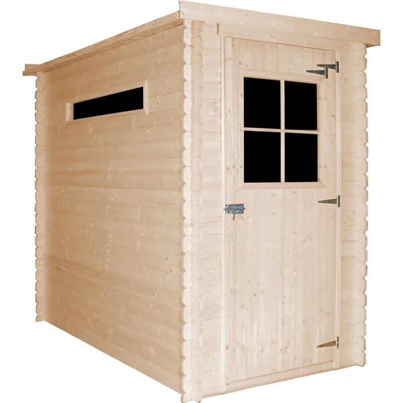Timbela - Wooden Garden Shed- Pent Shiplap Wooden Shed 5 x 8 ft/2.63 m2 - Sheds and Outdoor Storage - Wooden garden storage shed, 19 mm planks M306