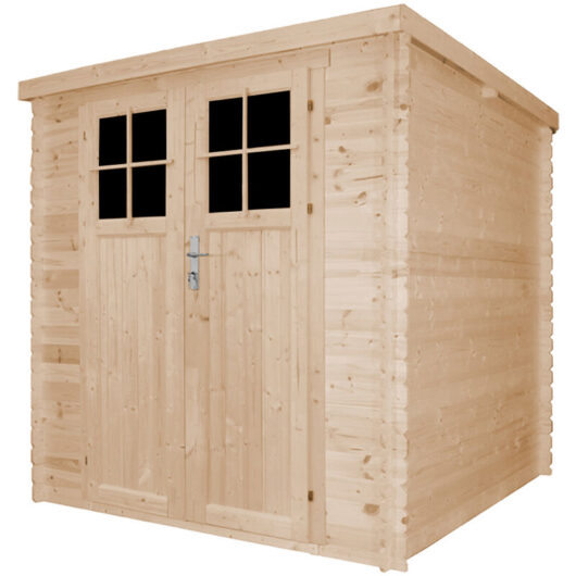 Timbela - Wooden Garden Shed- Pent Shiplap Wooden Shed 7x7 ft/3,5 m2 - Sheds and Outdoor Storage - Door with high quality lock, 19 mm planks M309F