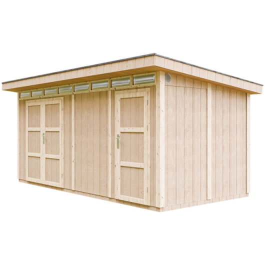 Timbela - lp® SmartSide® panel shed - A237 x 279 x 530 cm / 11.5 m2 - Sheds and Outdoor Storage - Wooden garden storage shed - Garage for motorcycles
